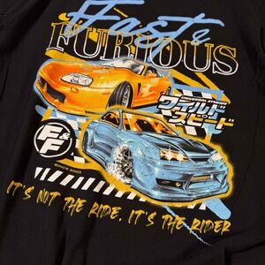 Fast & Furious Universal Studios Graphic T-Shirt Black Mens Large JDM Racing Tee